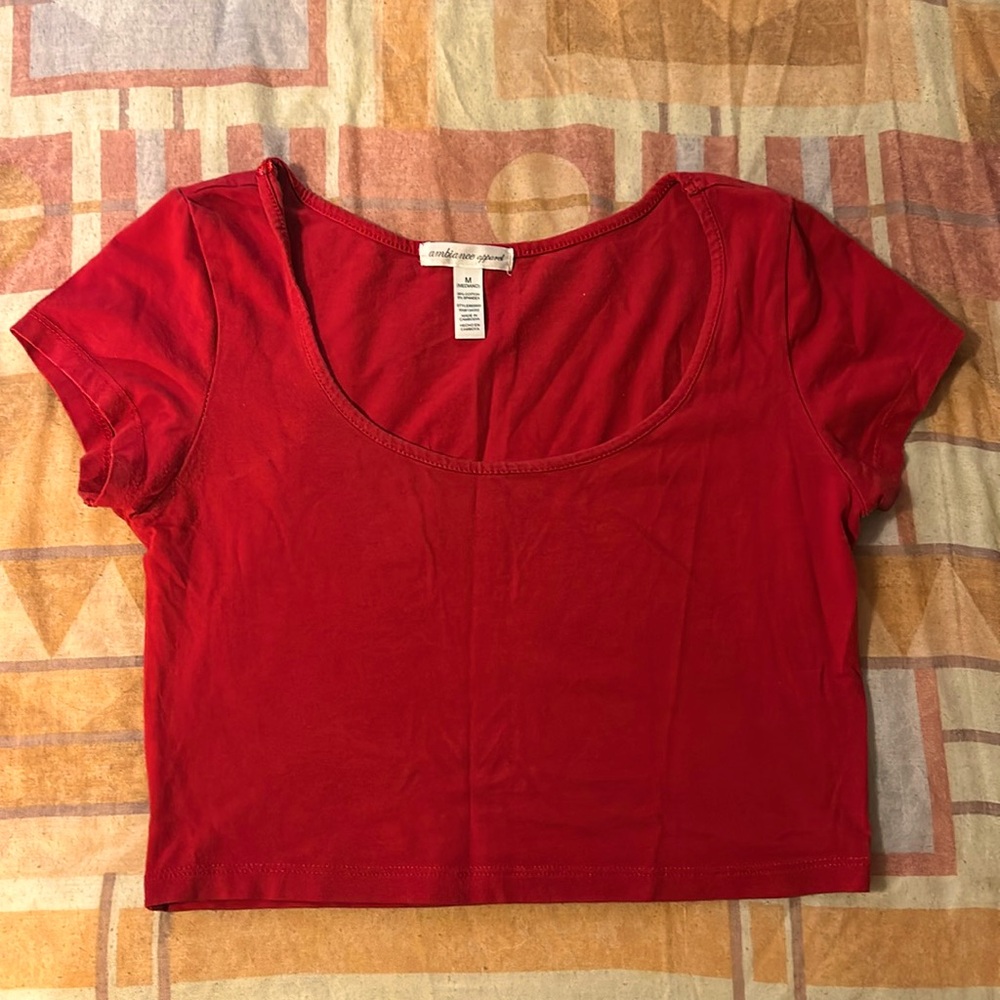 Women’s red crop top size M. Brand from Ambiance